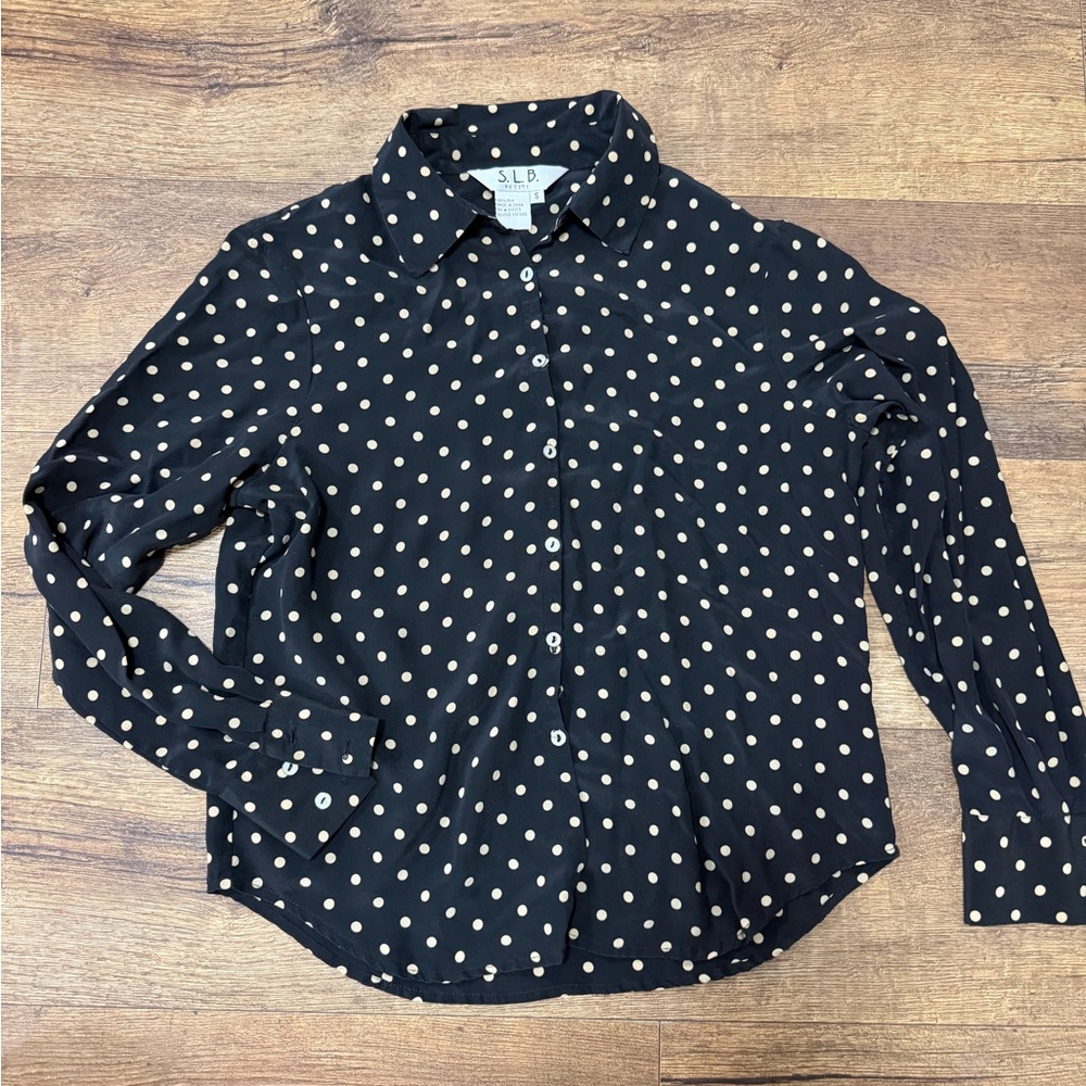 Vintage 100% silk button down